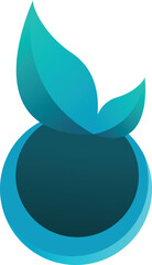 minimalist leaf logo icon vector