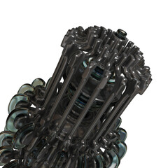 Metal abstract object,3d render