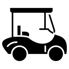 Golf Cart Icon For Design Elements