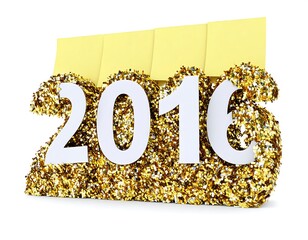 Gold confetti year 2016