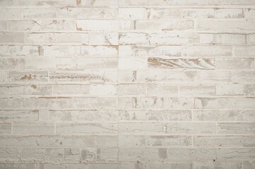 White Ceramic Brick Wall Background Resembling European Style