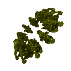 Metal abstract shape, 3d render