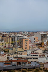 Obraz premium Aerial View of Urban Cityscape with Diverse Buildings
