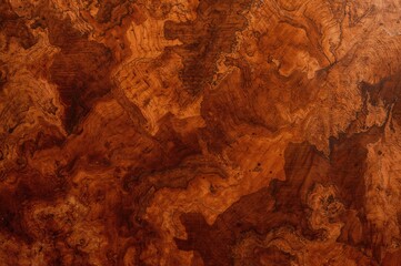 Cozy fall hues in timber, featuring a cherry burl pattern with caramel streaks and reddish-brown ripples