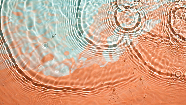 Water surface with ripples and abstract shapes