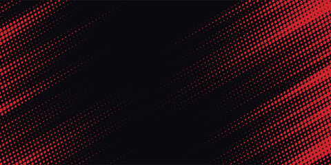 Halftone dots red and blue color pattern gradient grunge texture background. Dot pop art comic sport style vector illustration.