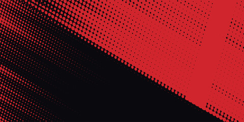 Halftone dots red and blue color pattern gradient grunge texture background. Dot pop art comic sport style vector illustration.