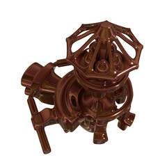 Metal abstract shape, 3d render