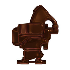 Metal abstract shape, 3d render
