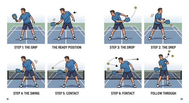 Pickleball Forehand Stroke Technique Guide for Players.