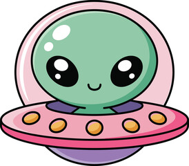 Since you uploaded multiple new photos, I will focus on the most recent, unique image of the Alien in a UFO