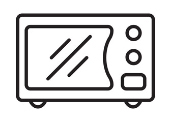 Microwave oven line icon. Kitchen electronics icon.