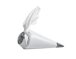  Pastry piping bag with metal tip for cake decorating isolated on transparent backgrou 