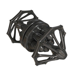 Metal abstract shape, 3d render