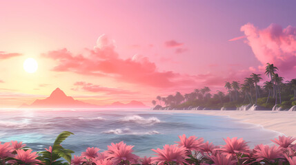 Blushing Horizon Harmony background design