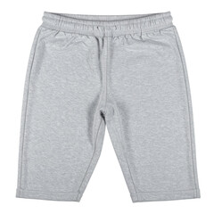 The light gray athletic shorts are presented against a black background, showcasing a simple, minimalist design with a comfortable elastic waistband, suitable for casual wear and active lifestyles.