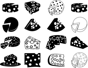 Cheese Eps, Vector Images Black and White