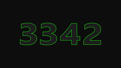 Abstract glowing neon text countdown number illustration background 4K resolution.