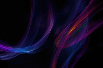 Fototapeta premium Dark abstract background featuring colorful blurred lines