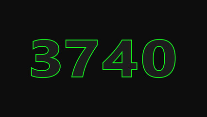Abstract glowing neon text countdown number illustration background 4K resolution.