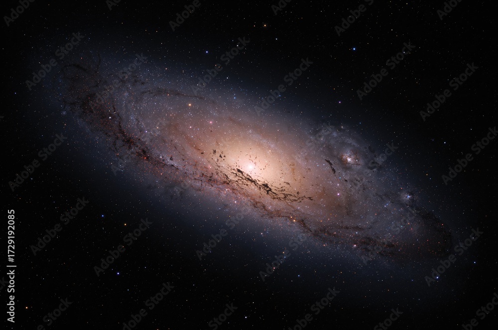 Wall mural distant galaxies and cosmic clouds. the captivating beauty of the infinite space. visions of tomorro