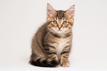 A solitary striped feline