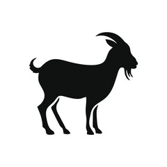 Goat Silhouette – Standing Profile Left