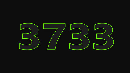 Abstract glowing neon text countdown number illustration background 4K resolution.