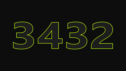 Abstract glowing neon text countdown number illustration background 4K resolution.