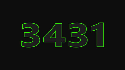 Abstract glowing neon text countdown number illustration background 4K resolution.
