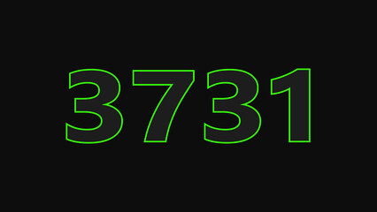 Abstract glowing neon text countdown number illustration background 4K resolution.