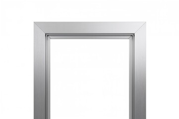 Obraz na płótnie Canvas Isolated Aluminum Door Frame Against White Backdrop