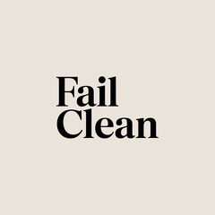 Modern minimalist logo design fail clean typography concept for cleaning services or retail business vector