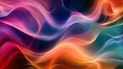 Vibrant Flowing Waves Colorful Light
