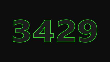 Abstract glowing neon text countdown number illustration background 4K resolution.