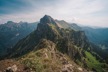 Varied plant layers seen while ascending in elevation nature,landscape,mountain,mountains,france,rocks,peak,cliffs,valley,outdoor