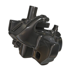Metal abstract shape, 3d render