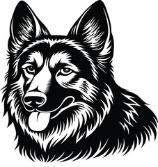 Art & Illustration  dog vector illustration on white background