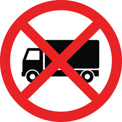No trucks allowed vector illustration scalable eps icon traffic sign