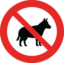 No dogs allowed vector sign prohibition illustration scalable eps icon symbol