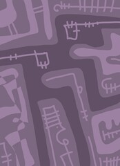 Minimal abstract image for printing. Picture for modern interiors. The picture is painted by hand on a tablet. © neurostructure