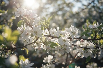 Fototapeta premium Abstract floral pattern inspired by a springtime tree in bloom