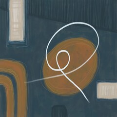 Abstract image for printing. Picture for modern interiors. The picture is painted by hand on a tablet. © neurostructure