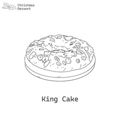 king cake Christmas dessert
