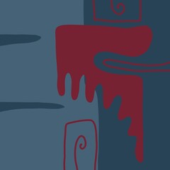 Minimal abstract image for printing. Picture for modern interiors. The picture is painted by hand on a tablet. © neurostructure