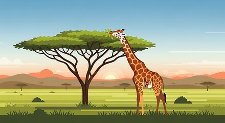 giraffe in the grass