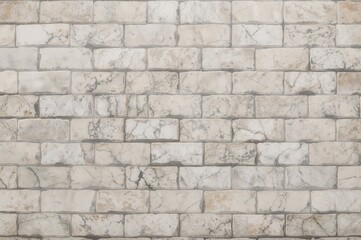 Fototapeta premium White marble cobblestone decorative pattern for wall surfaces. Design template.