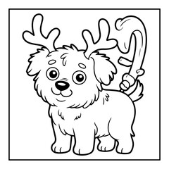 Cute Kawaii Christmas Coloring Book.