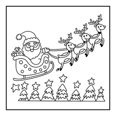 Cute Kawaii Christmas Coloring Book.