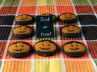 Spooky pumpkin-faced cookies and a 